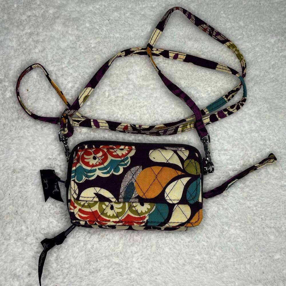 Vera Bradley All In One Crossbody/Wristlet - Plum Crazy Print